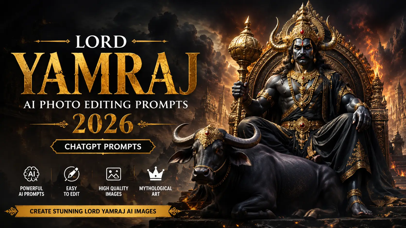 Lord Yamraj AI Photo Editing Prompts 2026 | ChatGPT Prompts