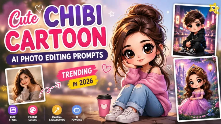Cute Chibi Cartoon AI Photo Editing Prompts | Trending in 2026