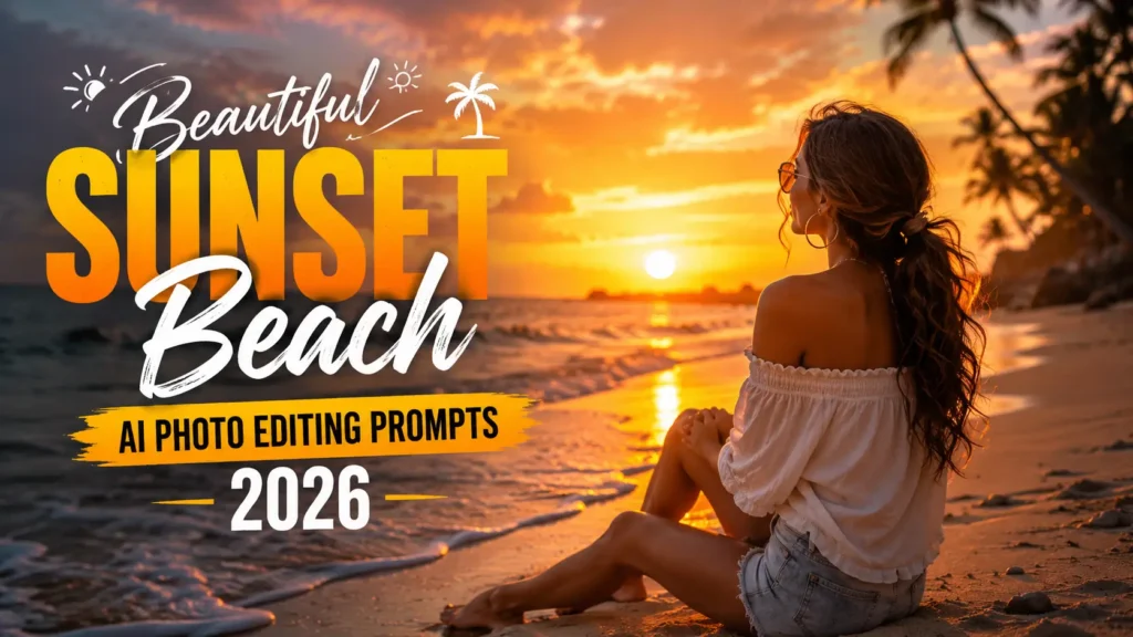 Beautiful Sunset Beach AI Photo Editing Prompts