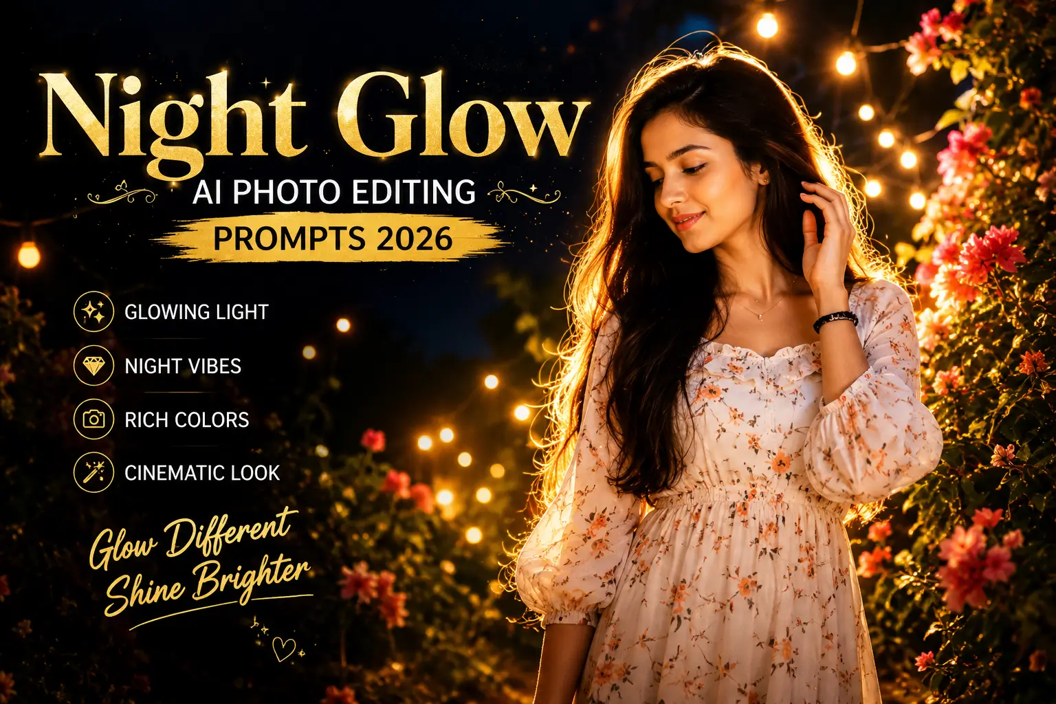 Night Glow AI Photo Editing Prompts 2026 | ChatGPT Prompts
