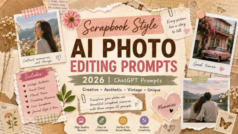 Scrapbook Style AI Photo Editing Prompts 2026