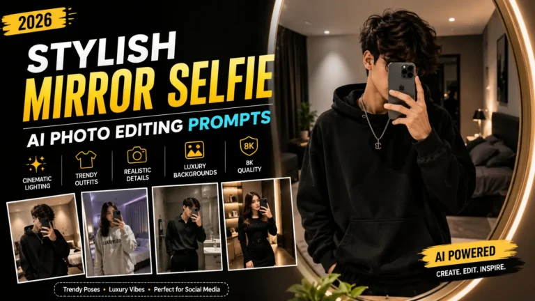 Stylish Mirror Selfie AI Photo Editing Prompts 2026