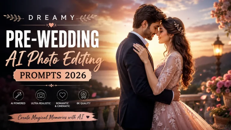Dreamy Pre-Wedding AI Photo Editing Prompts 2026