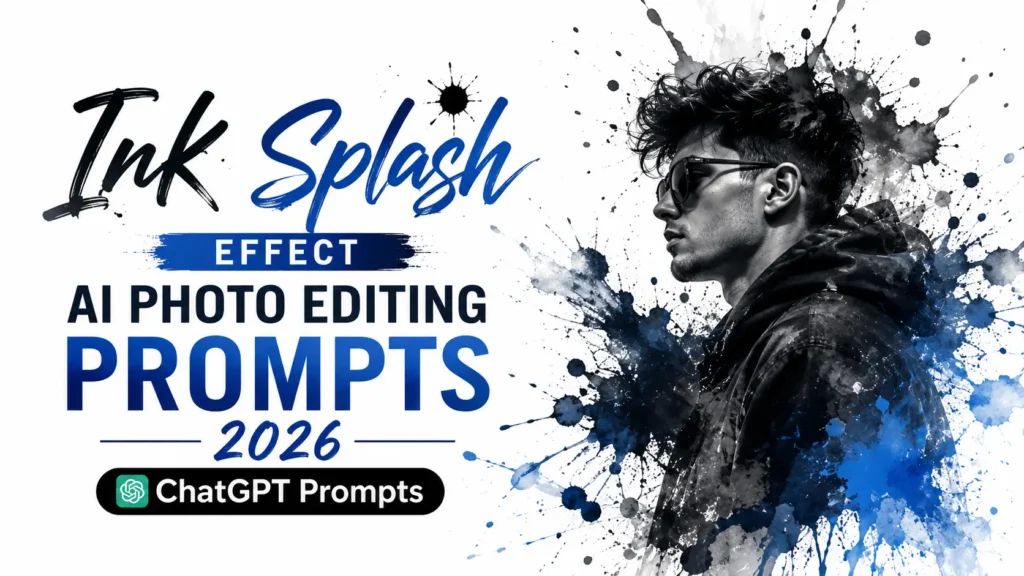 Ink splash Ai photo editing prompts
