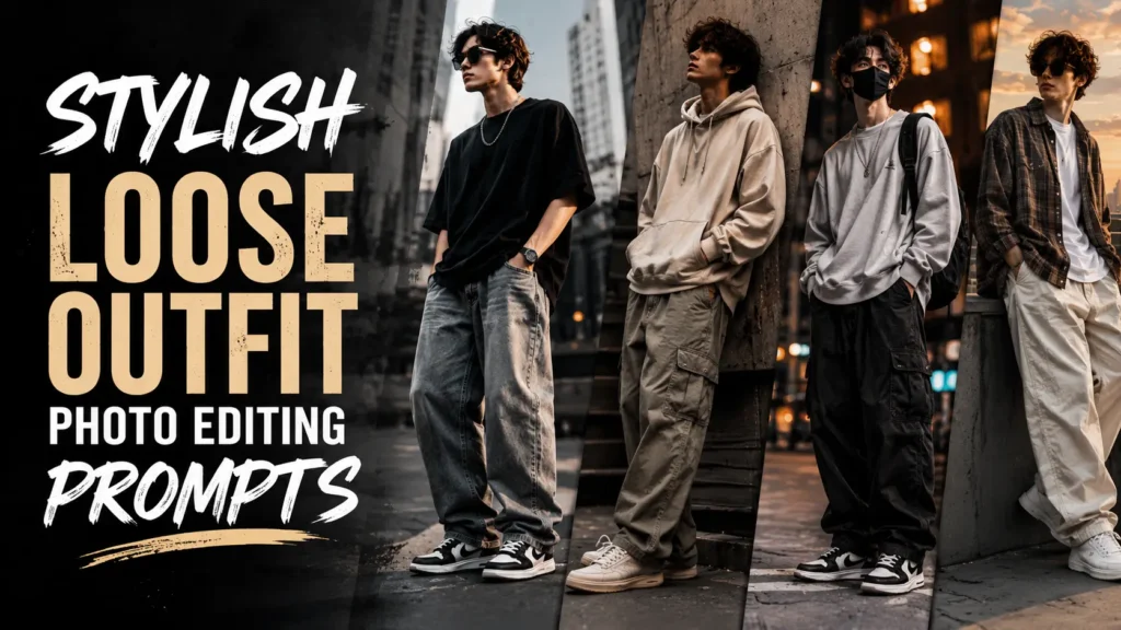 Stylish Loose Outfit Photo Editing Prompts