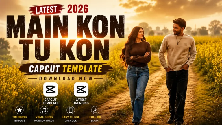Latest Main Kon Tu Kon CapCut Template | Download 2026